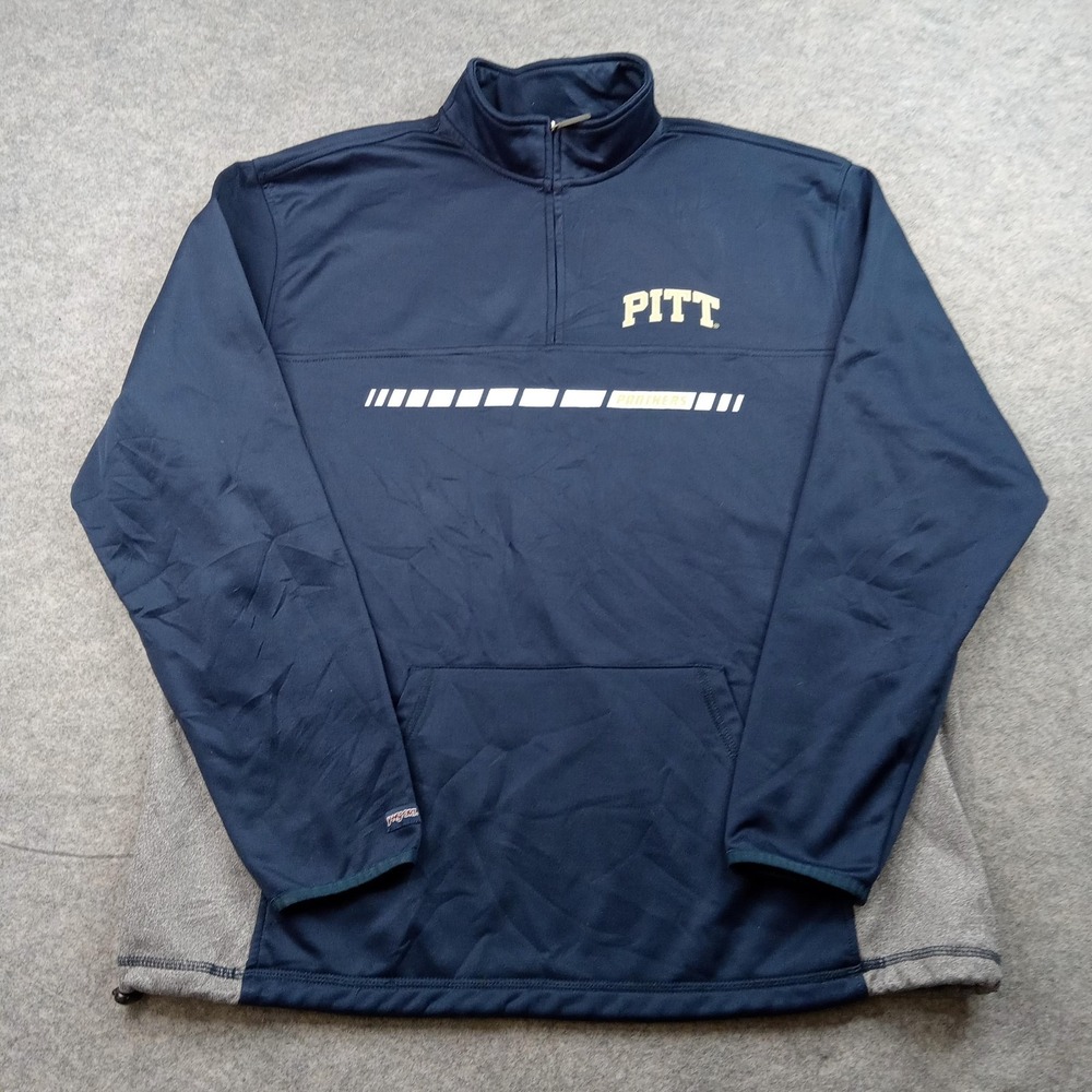 Pittsburgh Panthers Sweater Mens XL Navy‎ NCAA College Football Quarter Zip